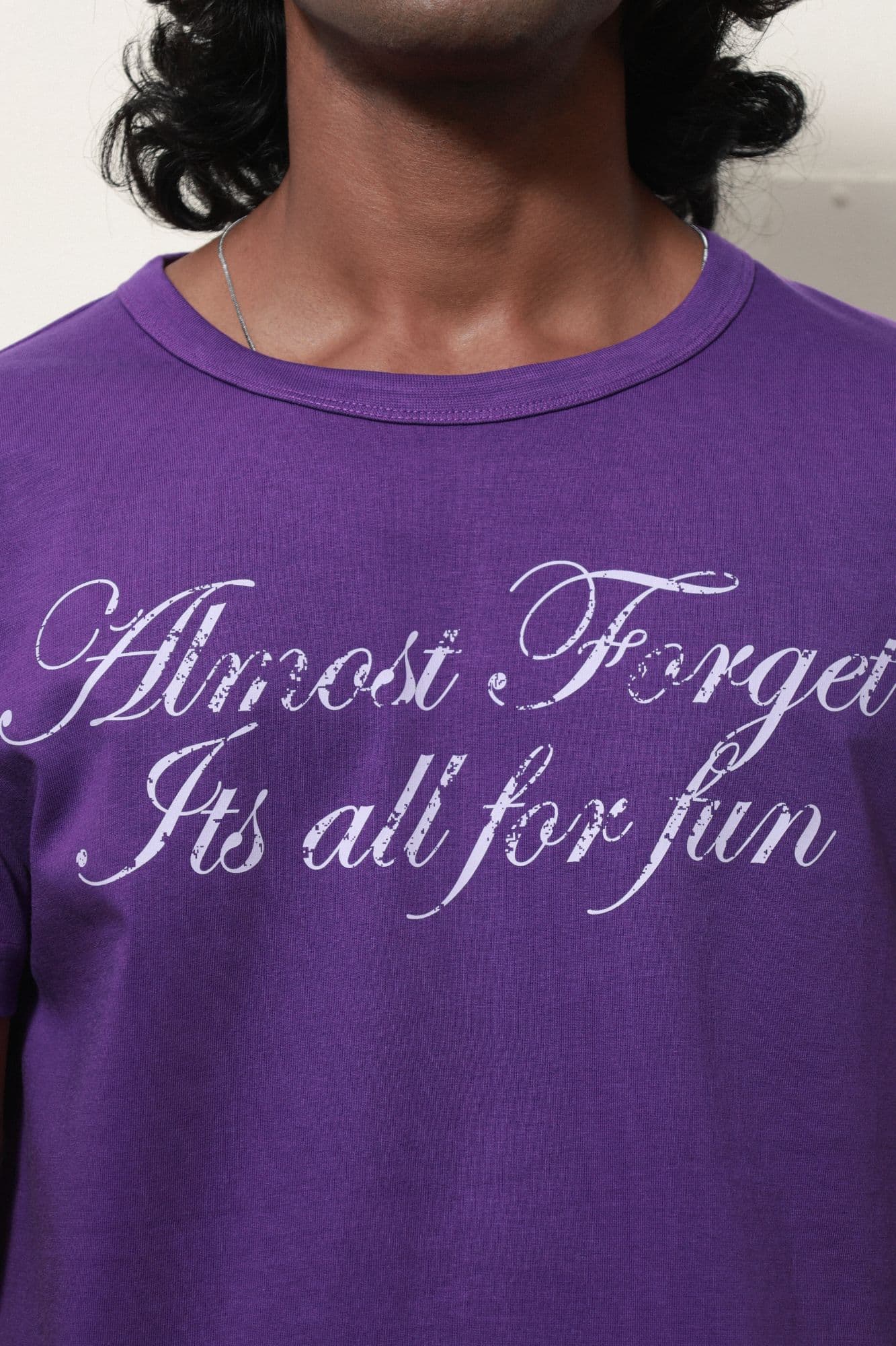 Almost Forget t-shirt print detail